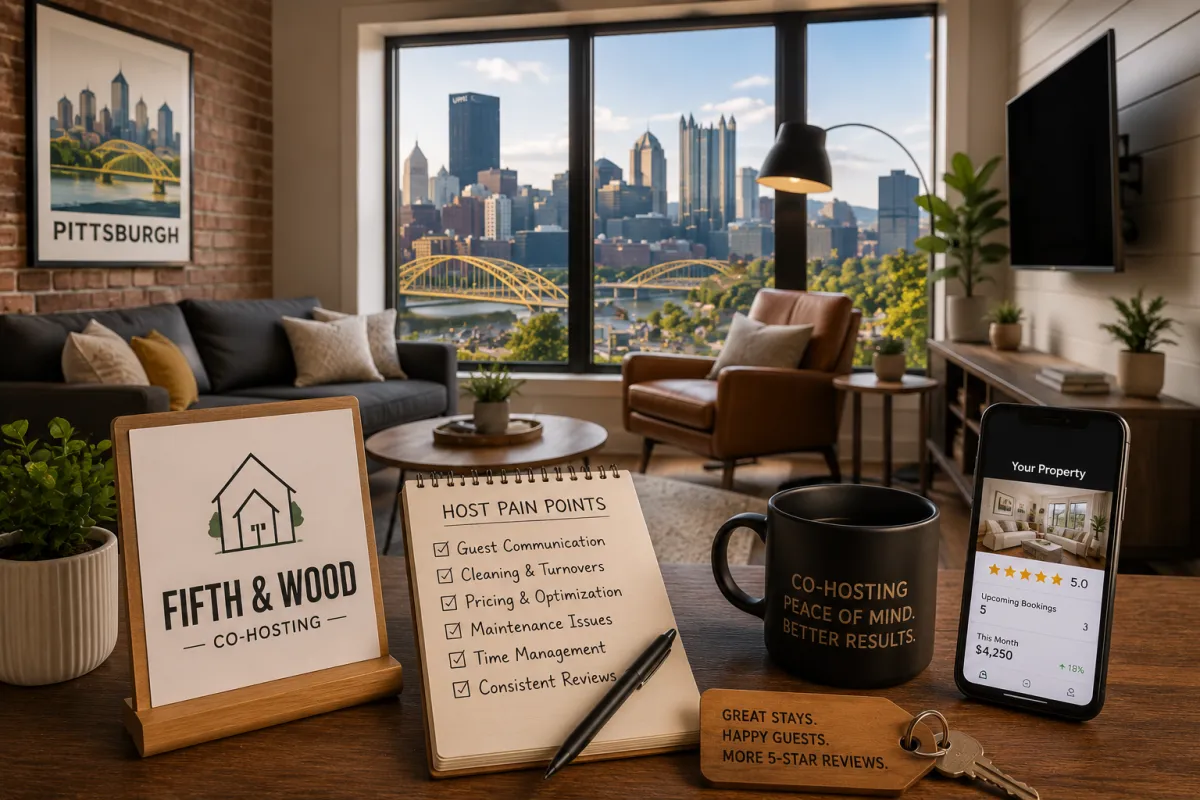 The Hands-Off Airbnb Investment in Pittsburgh: Why Co-Hosting with Fifth and Wood is Your Best Solution