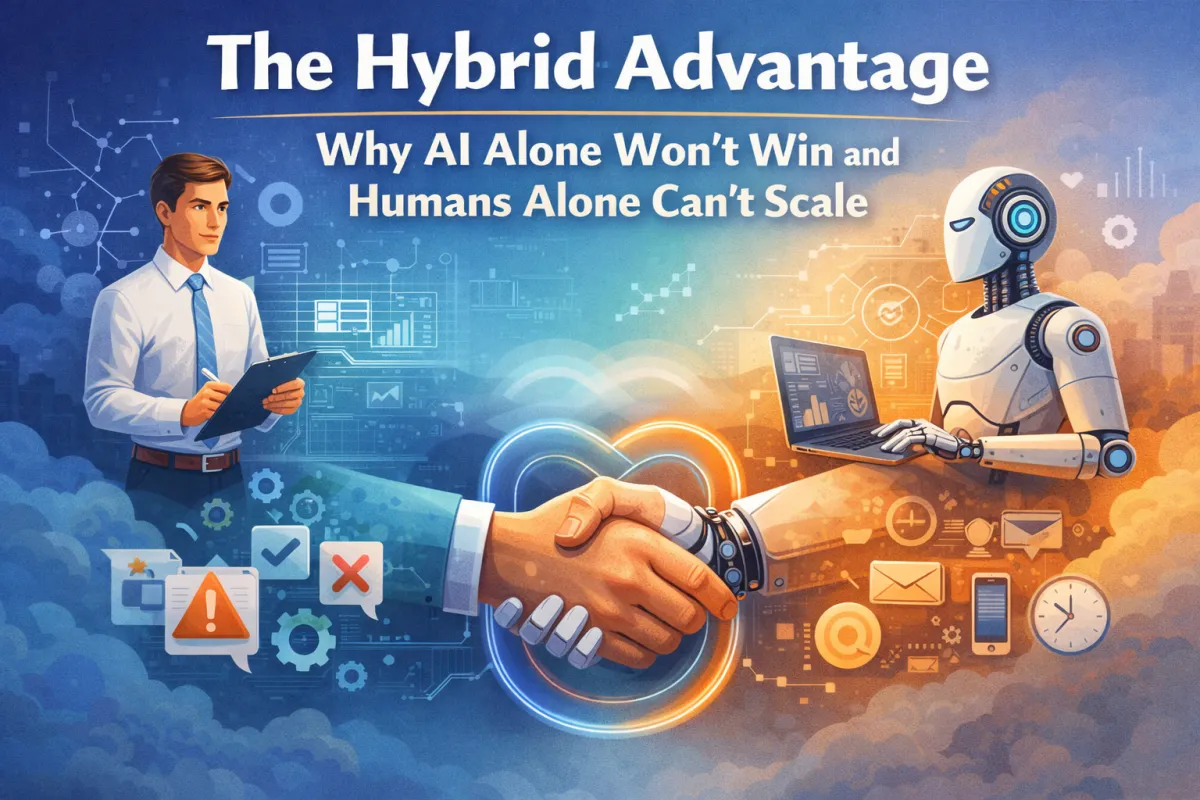 The Hybrid Advantage: Why AI Alone Won’t Scale Your Business (And Humans Alone Can’t Keep Up)