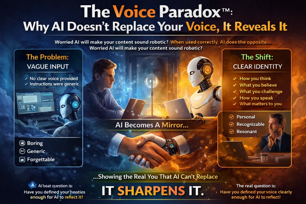The Voice Paradox™: Why AI Doesn’t Replace Your Voice, It Reveals It