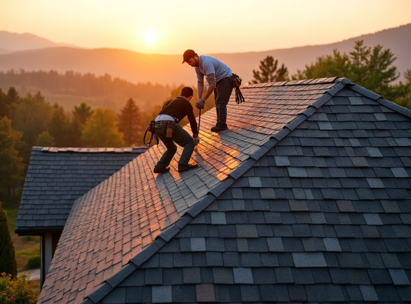 Seamless aluminum gutter installation with leaf guard protection in Tri-Cities Washington