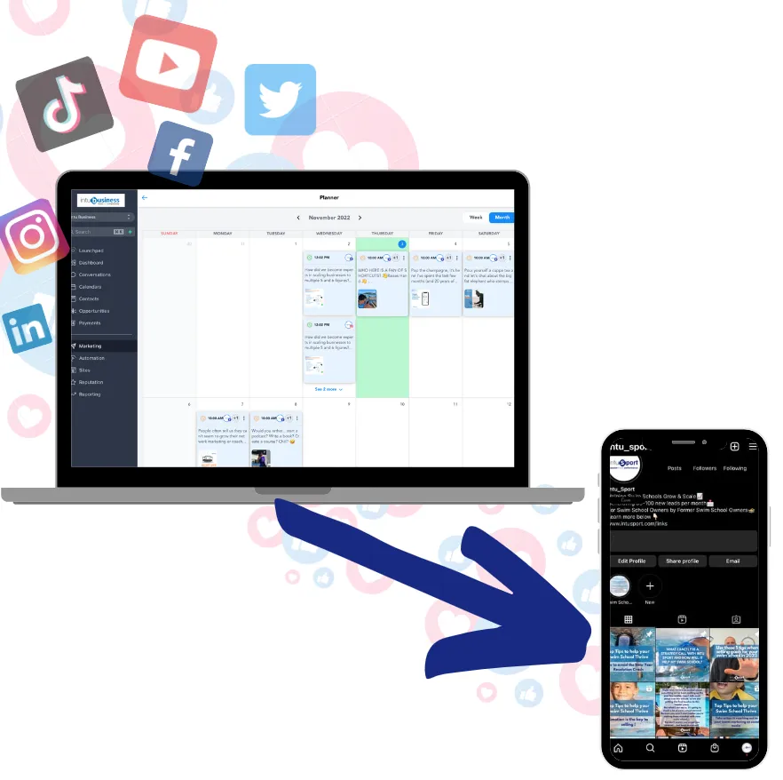 Intu Sport CRM, Intu Sport Marketing For Swim Schools, Best CRM Software For Sports Schools