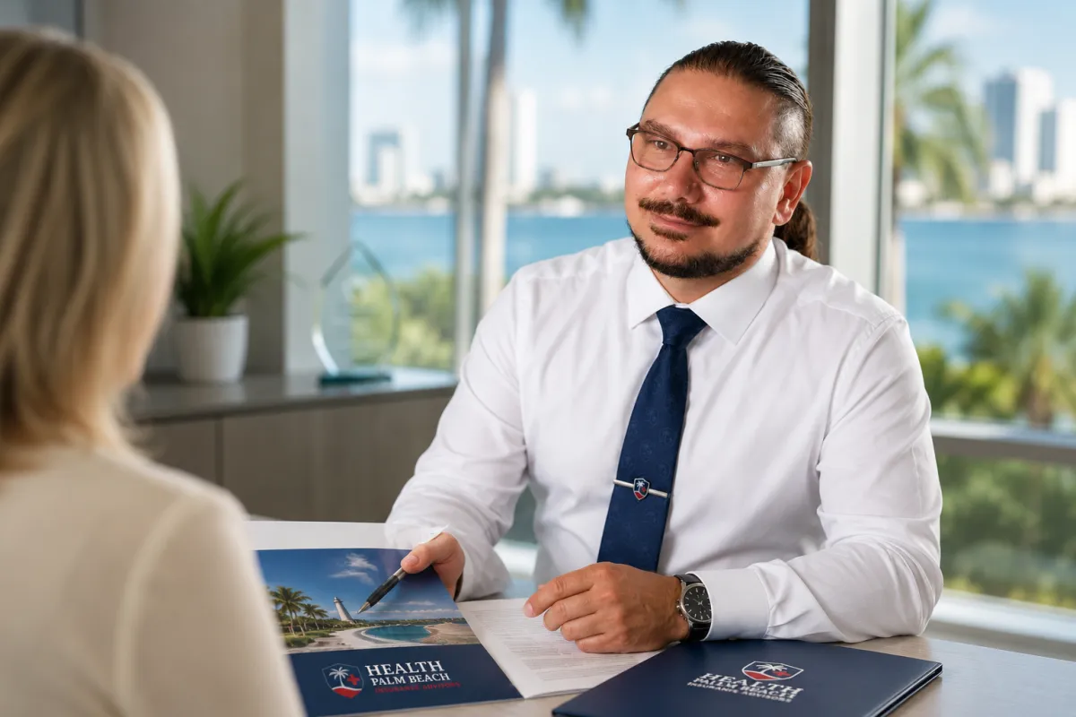 Licensed insurance advisor discussing coverage options with a client