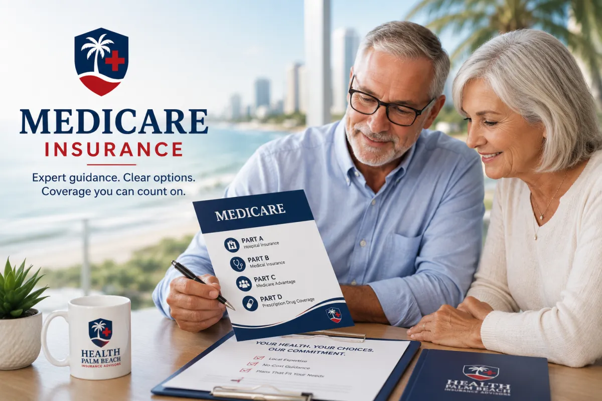 Older couple reviewing Medicare coverage options