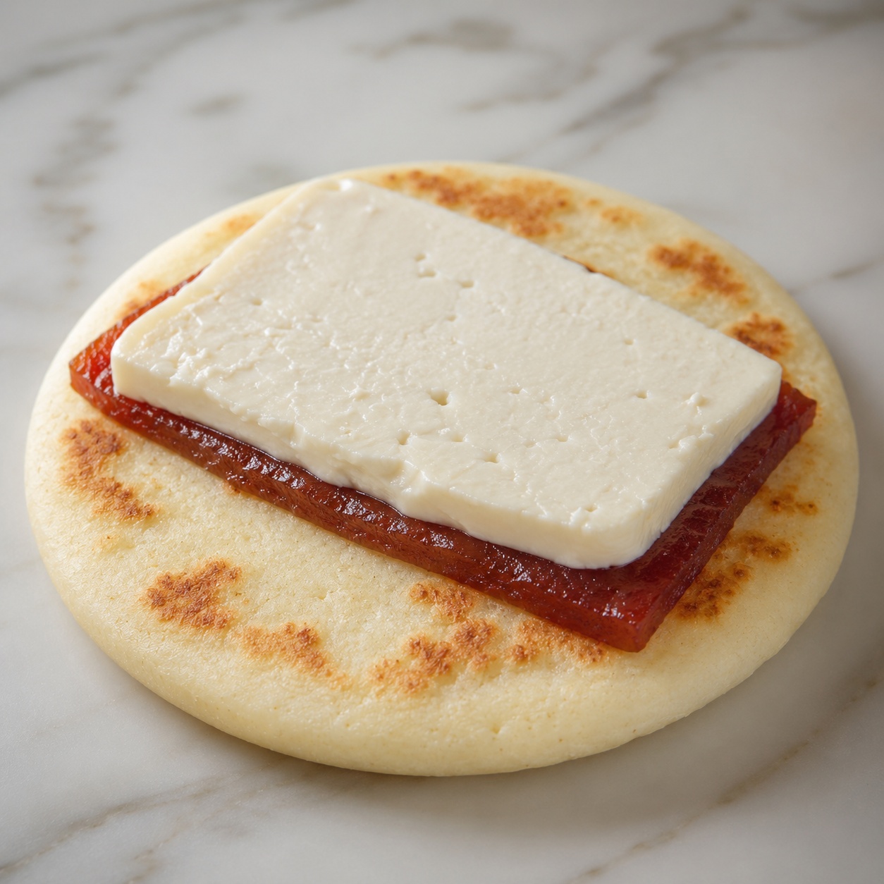 Guava Paste and White Cheese Arepa — Colombian After-School Snack