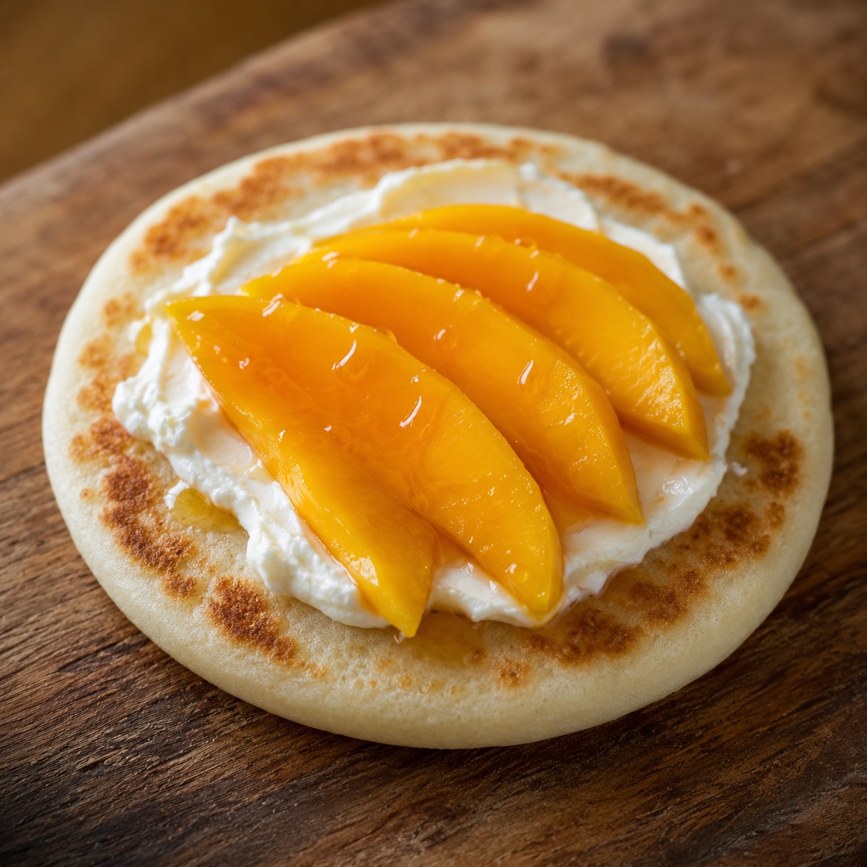 Mango and Cream Cheese Arepa — Tropical Gluten-Free Breakfast