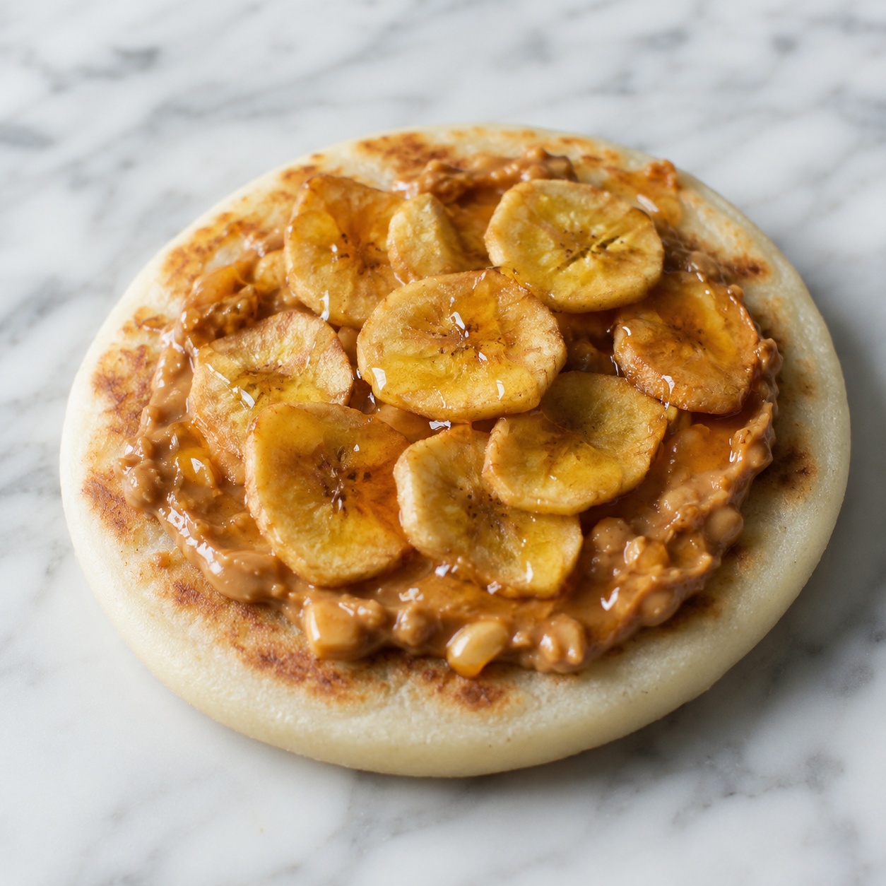 Peanut Butter and Banana Chips Arepa — Easy Kids After-School Snack