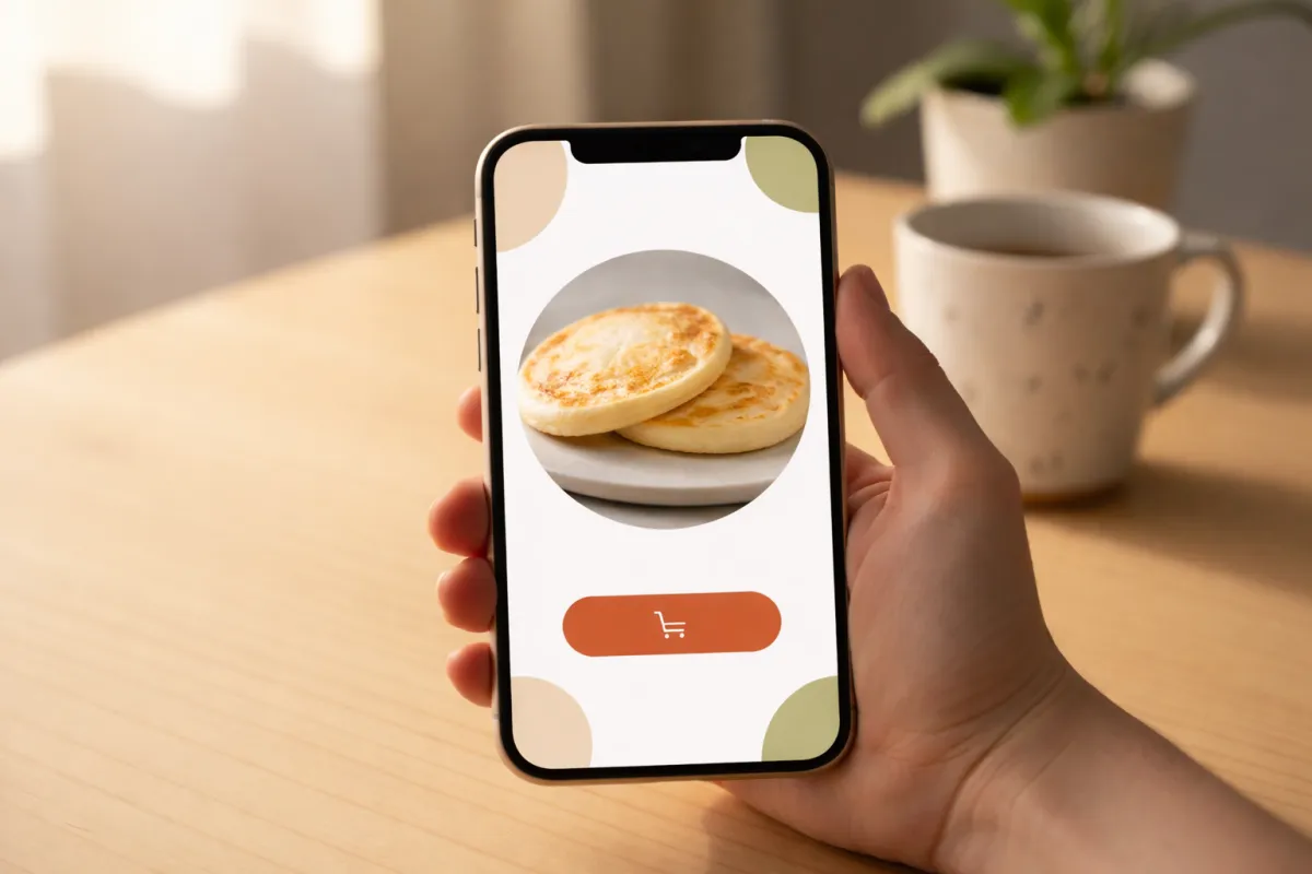 Hand clicking a phone screen to subscribe online