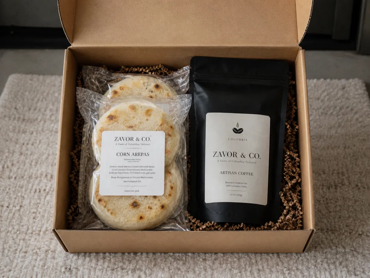 Zavor arepas and coffee pack being delivered