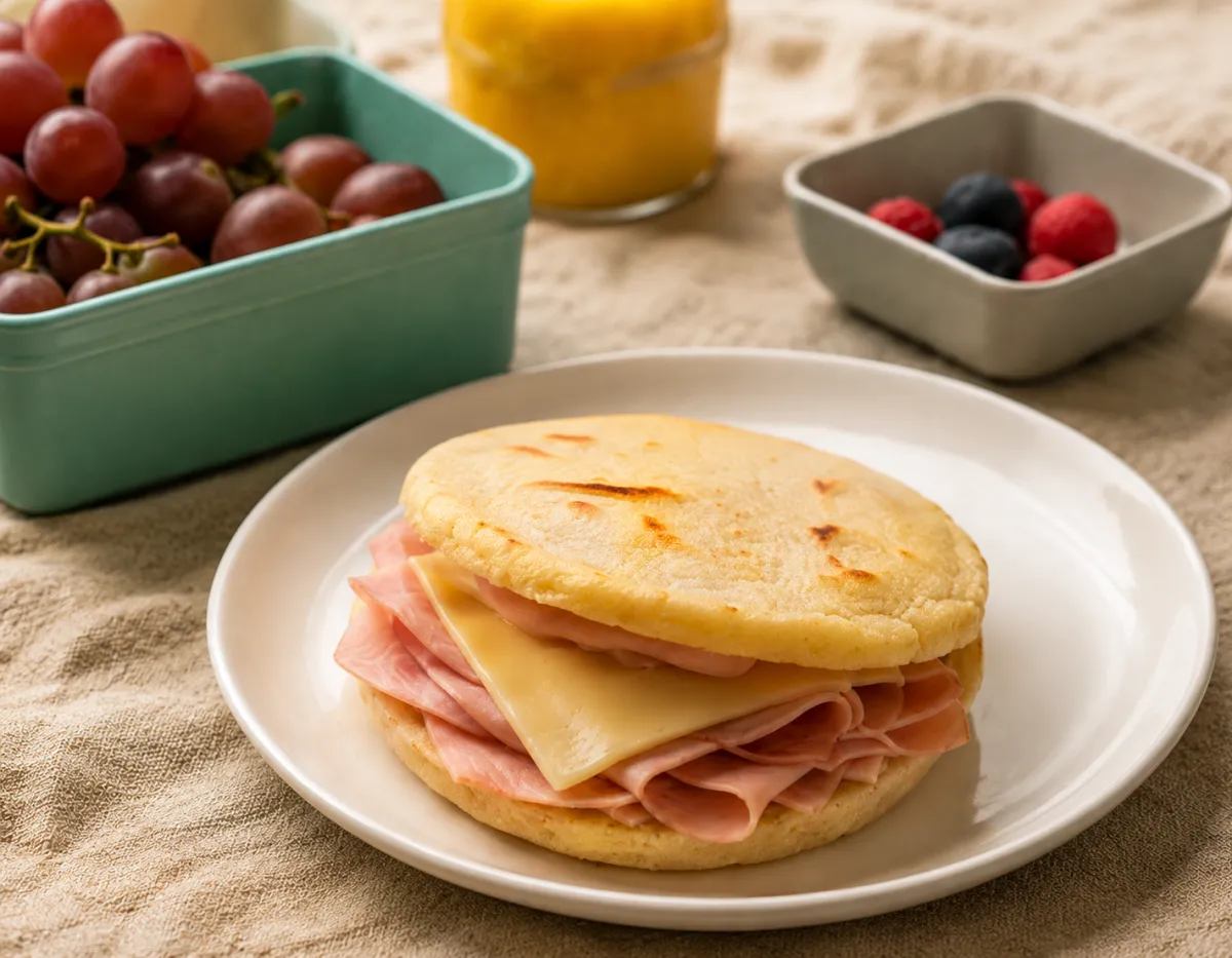 Zavor arepa being prepared