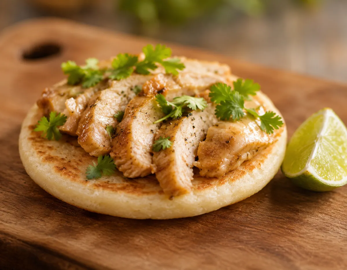Arepa with Cuban Mojo Chicken — A Caribbean Twist on Colombian Comfort Food