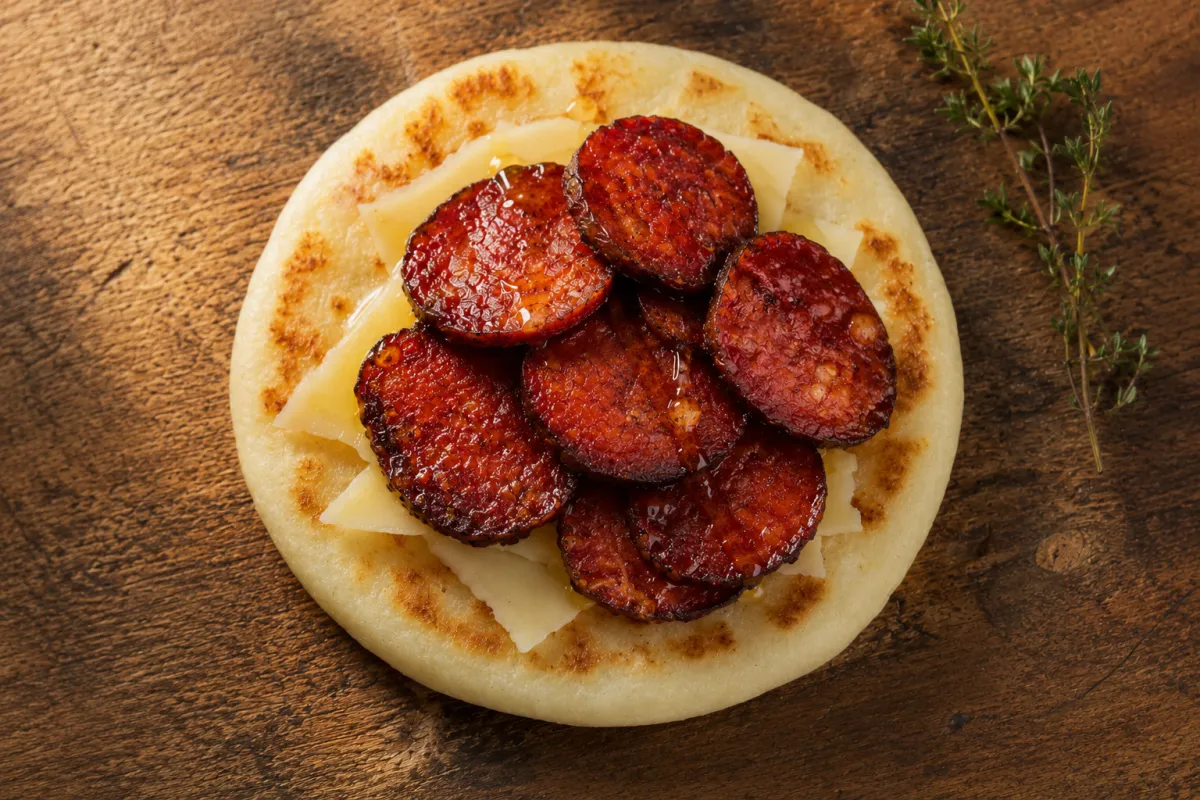 Spanish Chorizo and Manchego Arepa — Easy Brunch in 10 Minutes