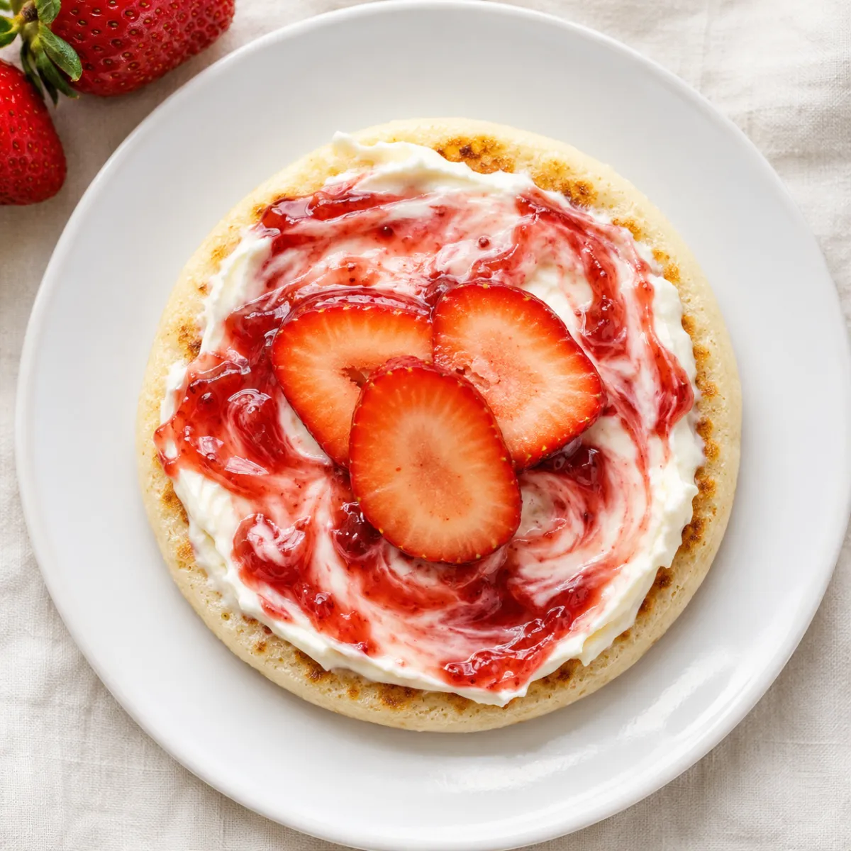 Cream Cheese and Strawberry Jam Arepa — Sweet Gluten-Free Breakfast