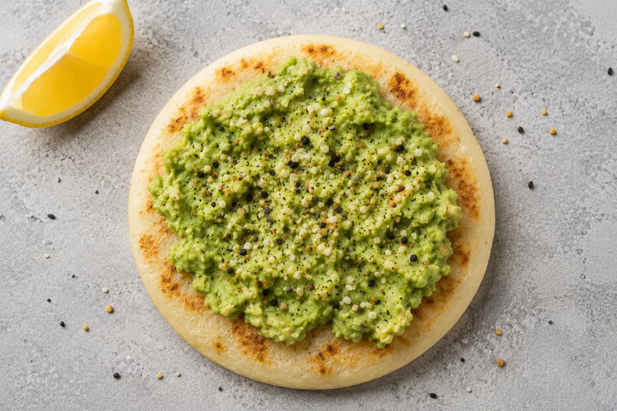 Avocado and Everything Bagel Arepa — Fast Gluten-Free Breakfast