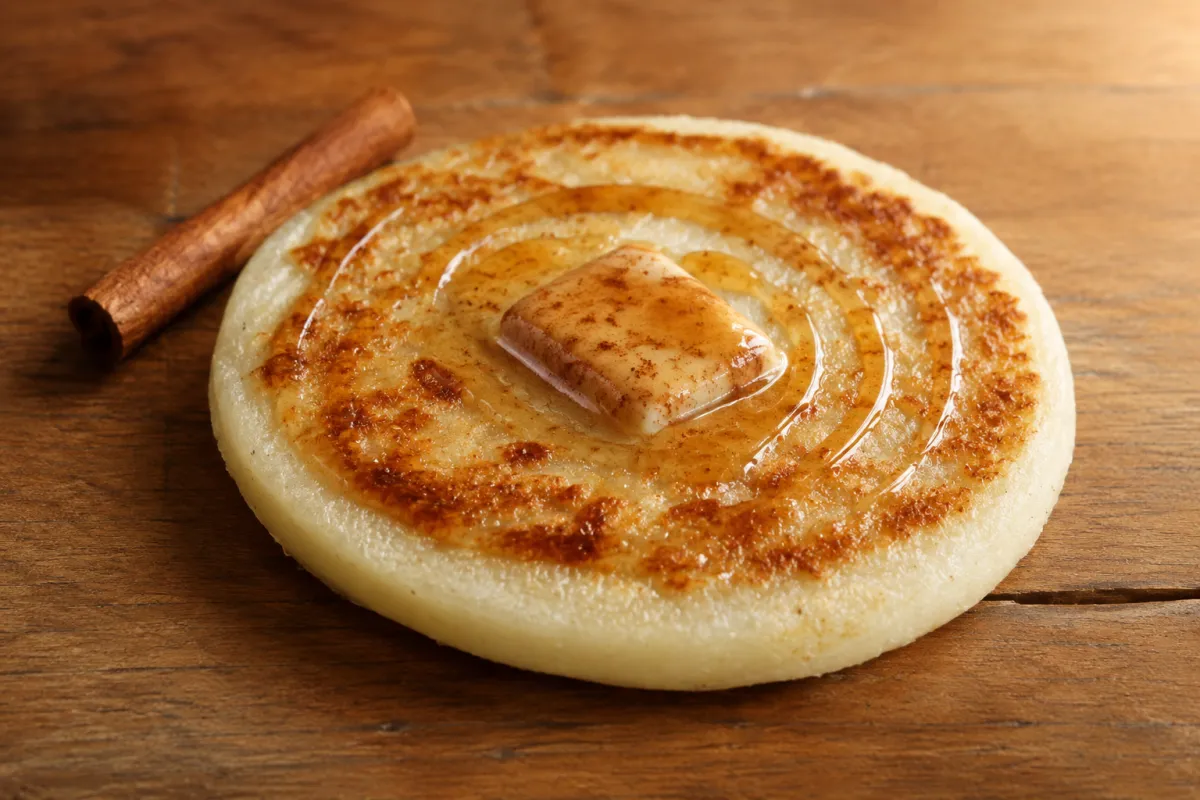 Cinnamon Butter and Maple Syrup Arepa — The Simplest Gluten-Free Breakfast