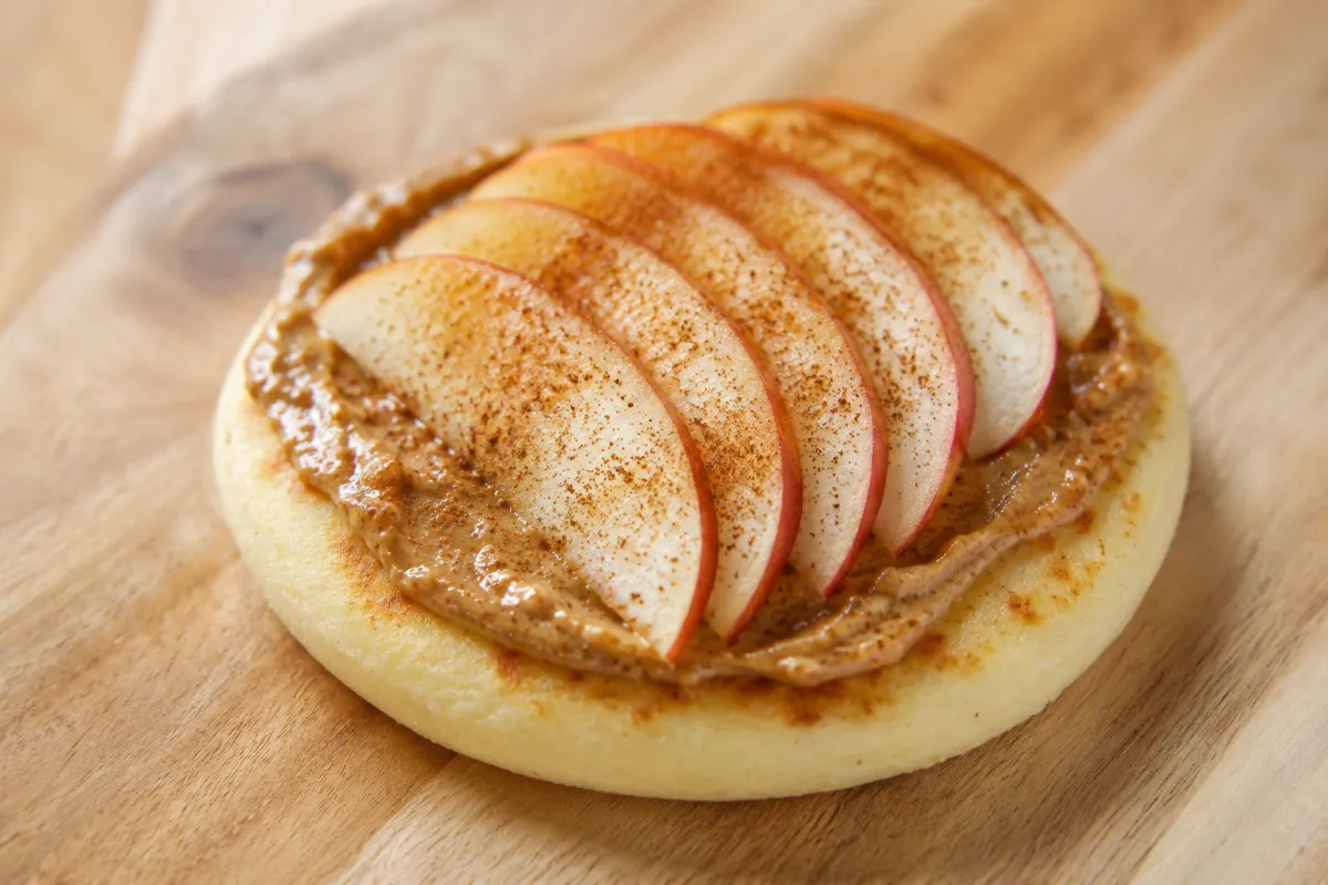 Apple Slices and Almond Butter Arepa — A Healthy After-School Snack Kids Love