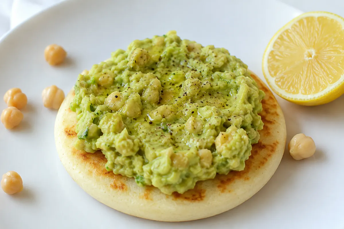 Smashed Chickpea and Avocado Arepa — A High-Protein Plant-Based On-the-Go Lunch