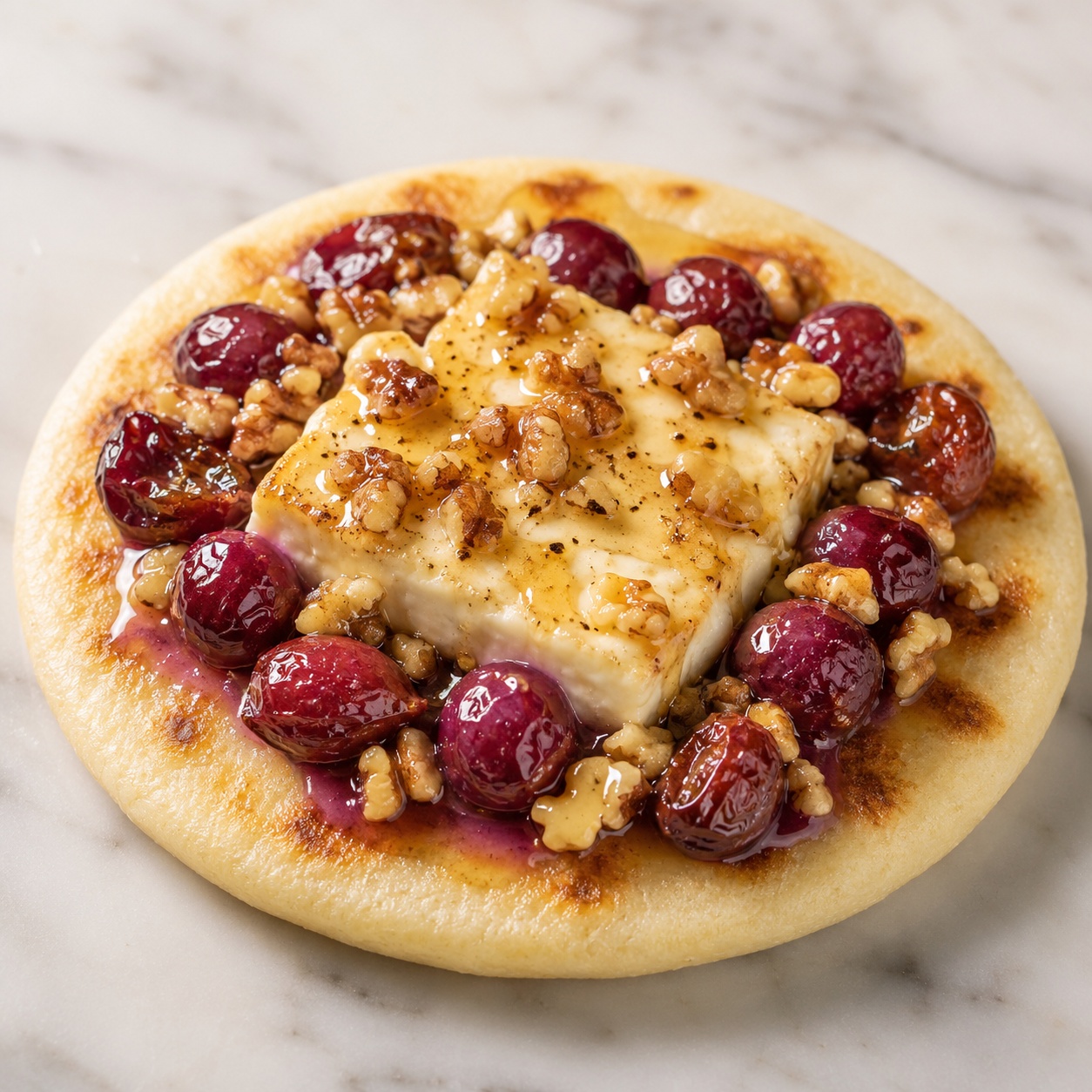 Baked Feta Grape Arepa — Gluten-Free Greek Brunch