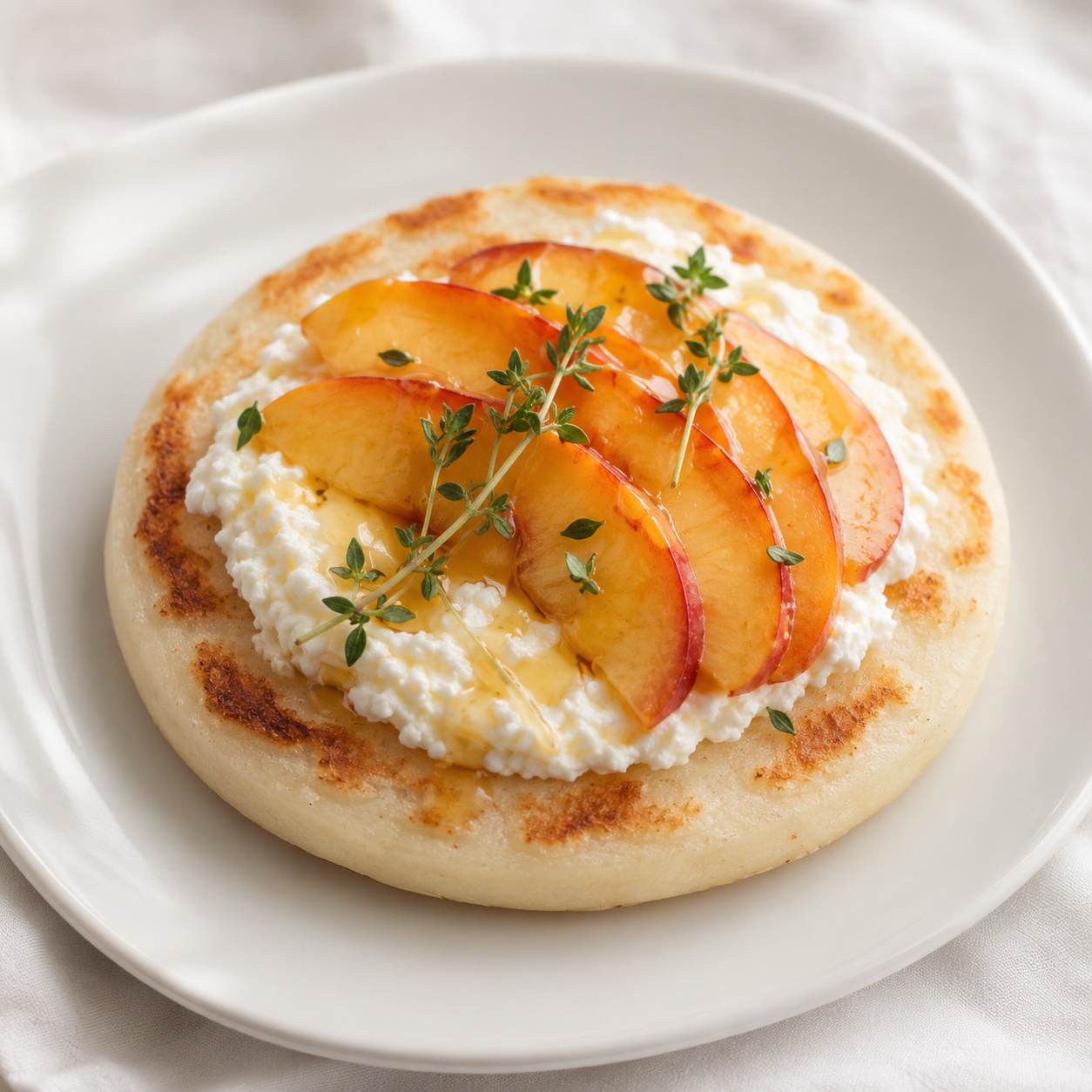 Whipped Ricotta and Peach Arepa — Elegant Gluten-Free Brunch