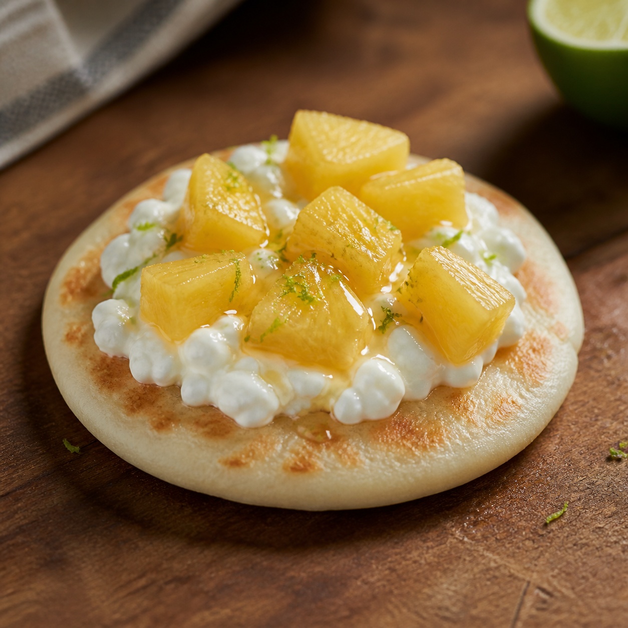 Pineapple Cottage Cheese Lime Arepa — gluten-free arepa recipe