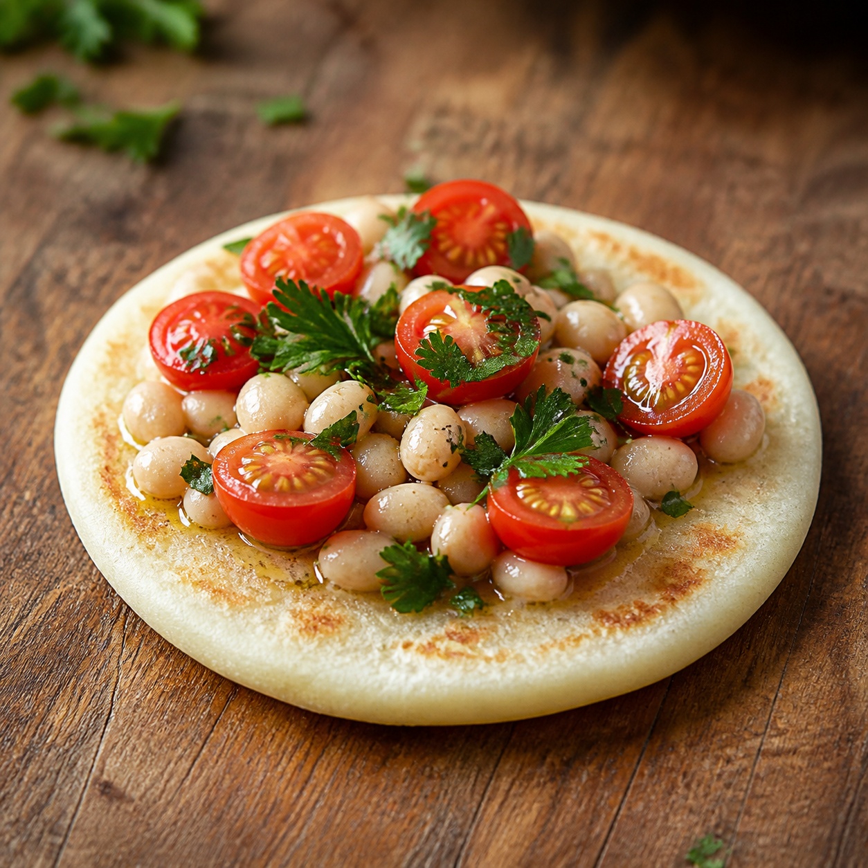 Mediterranean White Bean Tomato Arepa — gluten-free arepa recipe