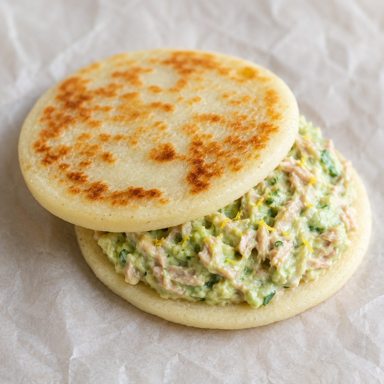 Tuna Avocado Arepa Sandwich — High-Protein Gluten-Free Grab-and-Go