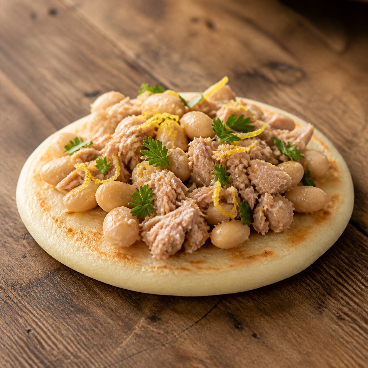 Lemon Herb Tuna White Bean Arepa — gluten-free arepa recipe