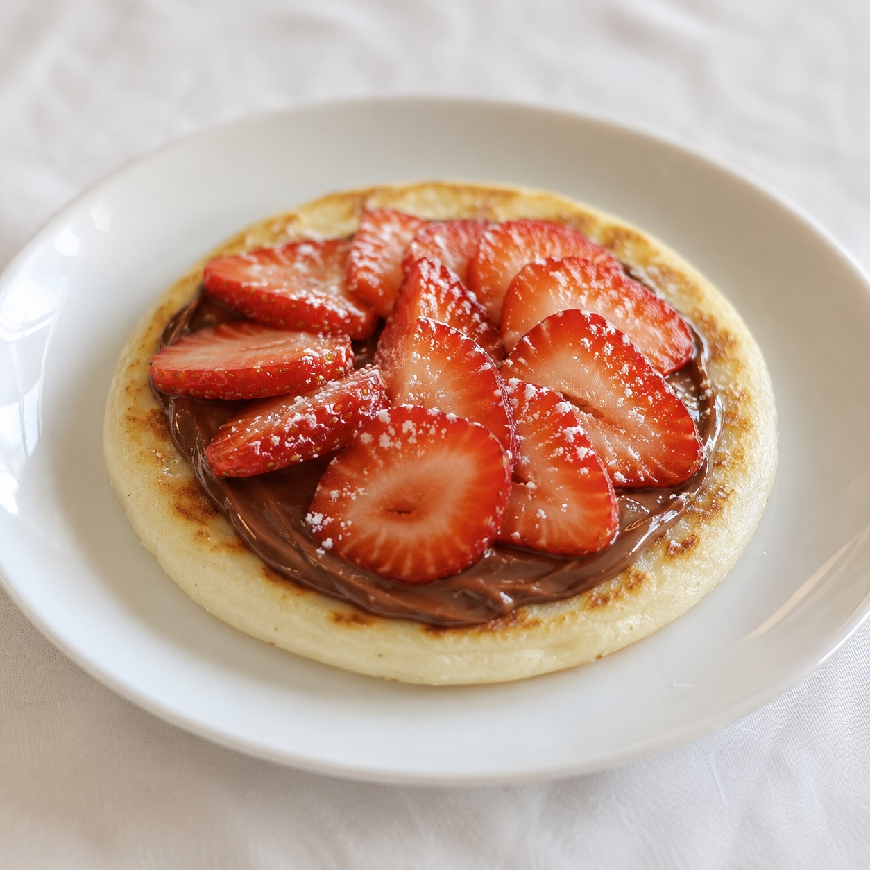 Nutella and Fresh Strawberry Arepa — Easy After-School Snack