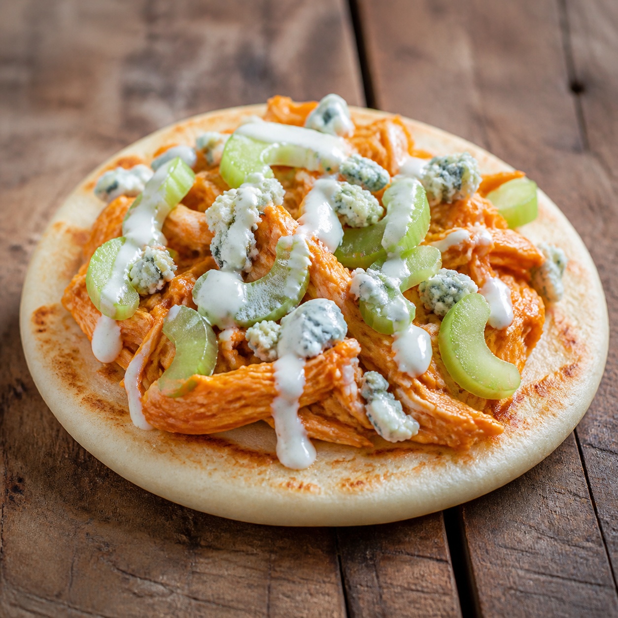 Buffalo Chicken Celery Arepa — gluten-free arepa recipe