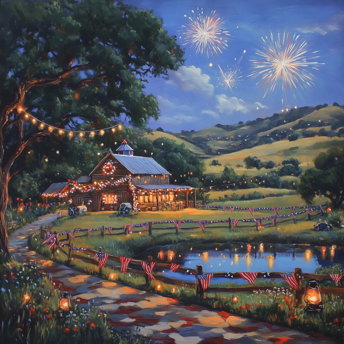 Woman feeds swans by the water's edge.