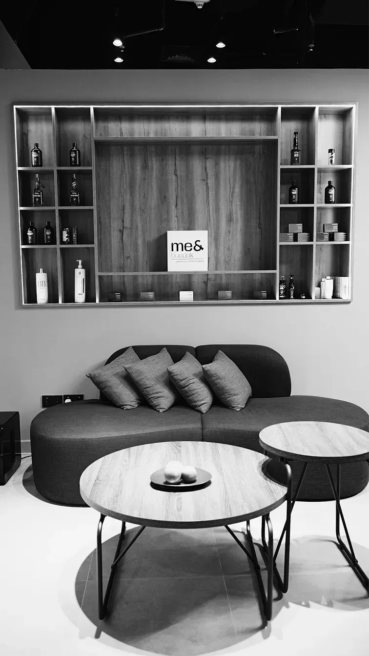 Image Shows A Seating Area At me&bondok Executive Barbers