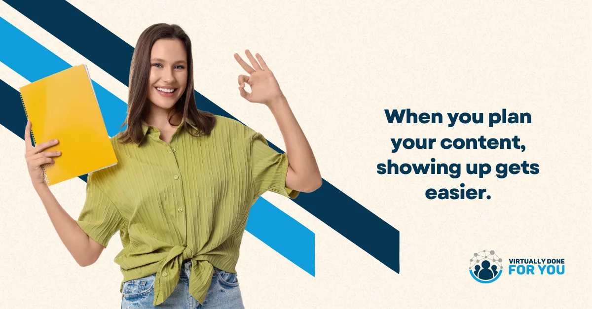 What to Post When You Have No Time: A 30-Day Content Calendar for Busy Franchise Consultants | Virtually Done For You | Andrea Viernes