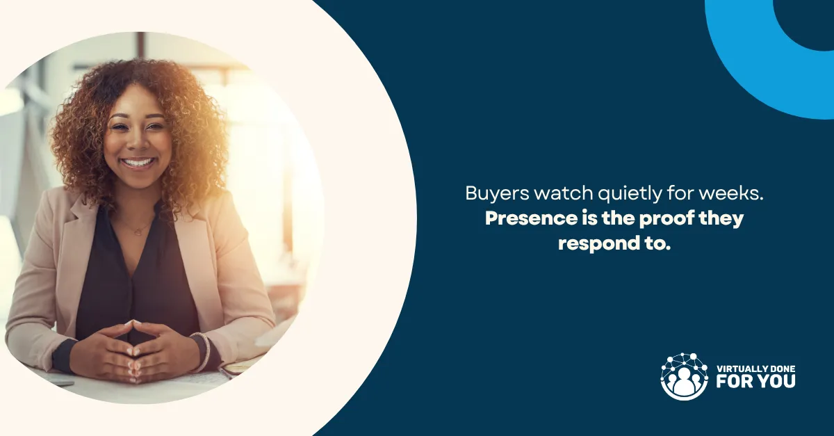 Why Buyers Respond Once They See Proof of Presence | Virtually Done For You | Andrea Viernes