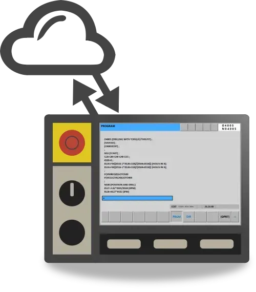 Shop-Floor Automation for Remote Upload and Download of CNC Programs via wired or wireless RS232 Communications with Machine Link™ QUICK Serve!