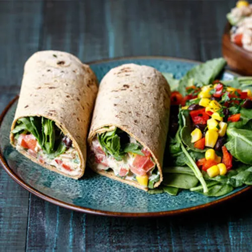 Nutritious lunch wrap and sides