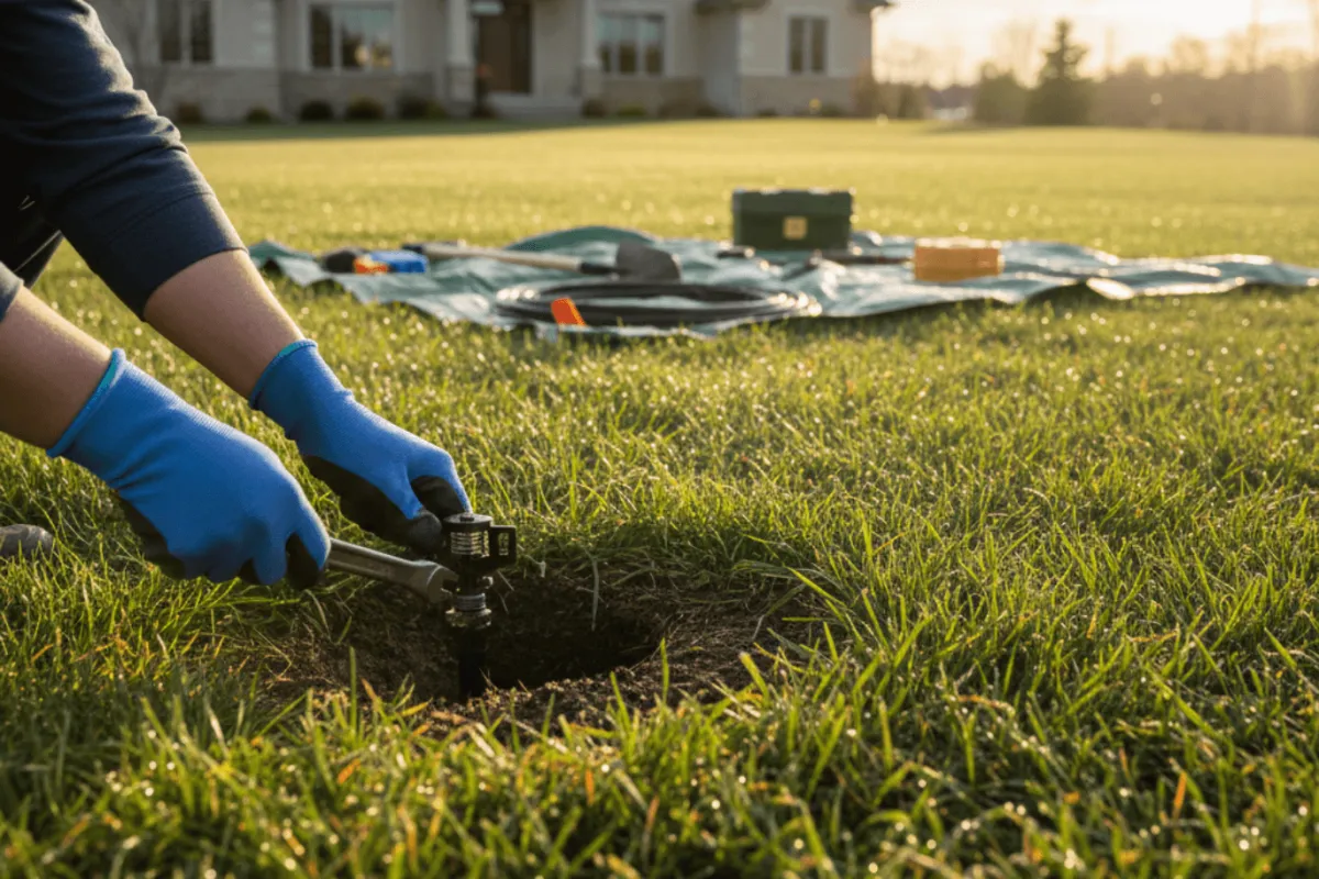 Professional sprinkler repair service in Eastman GA by All Cutt Lawn Service