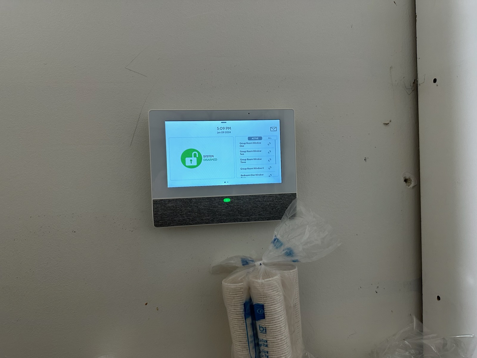 Installed Qolsys Alarm Touchscreen