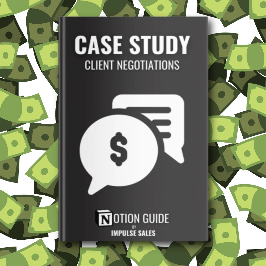 Mockup of guide - Case study on client negotiations