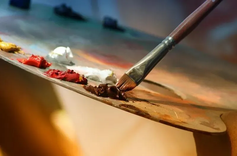 brush on palette
