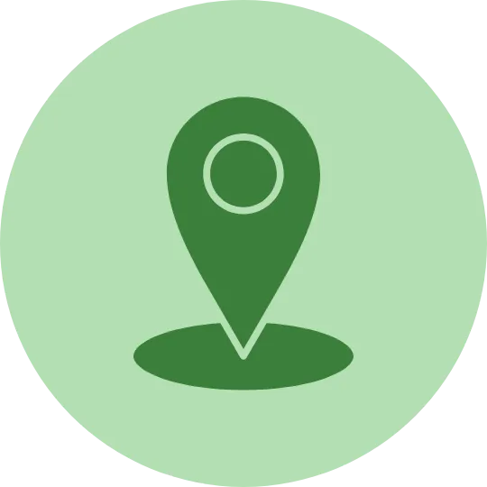 green rounded map icon