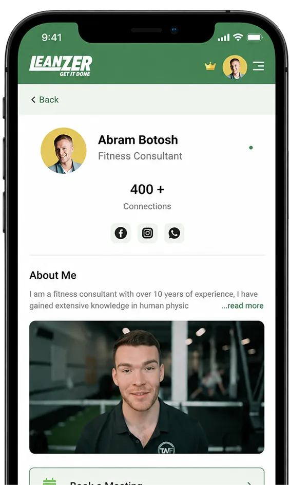 Leanzer Public Client Discovery View on mobile mockup
