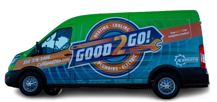 Good2Go van CTA banner – schedule HVAC, plumbing, or electrical service today