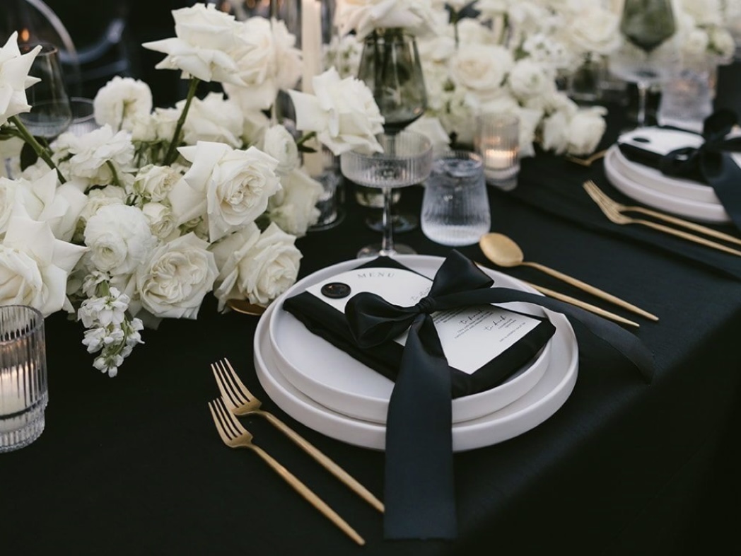 A formal table setting
