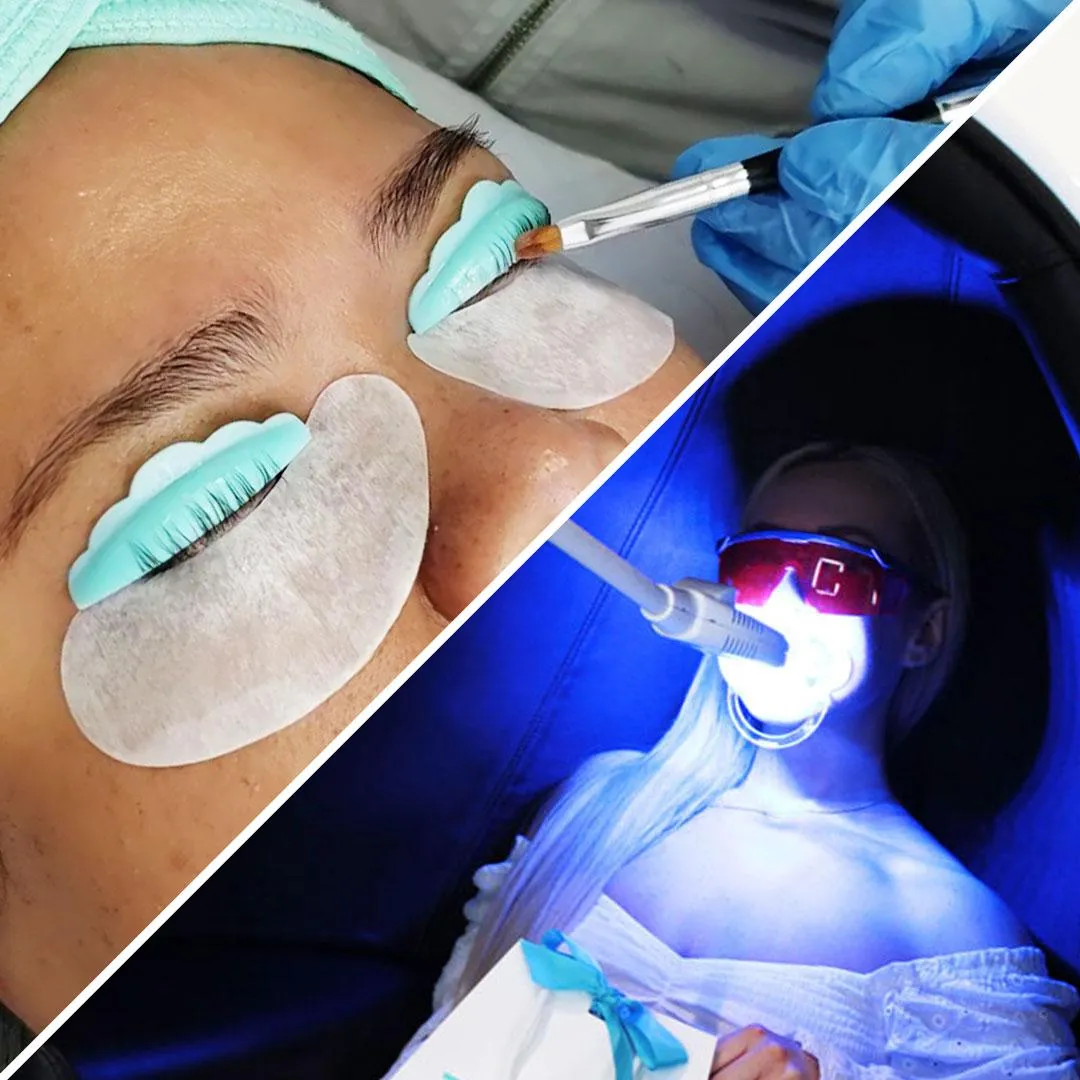 teeth whitening lash lift