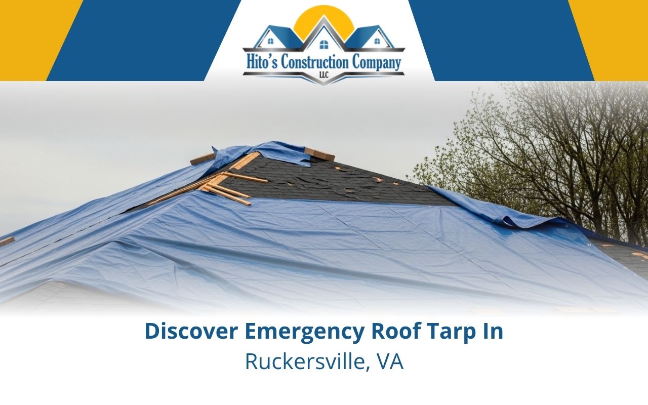 Emergency roof tarp in Ruckersville, VA used for temporary repair