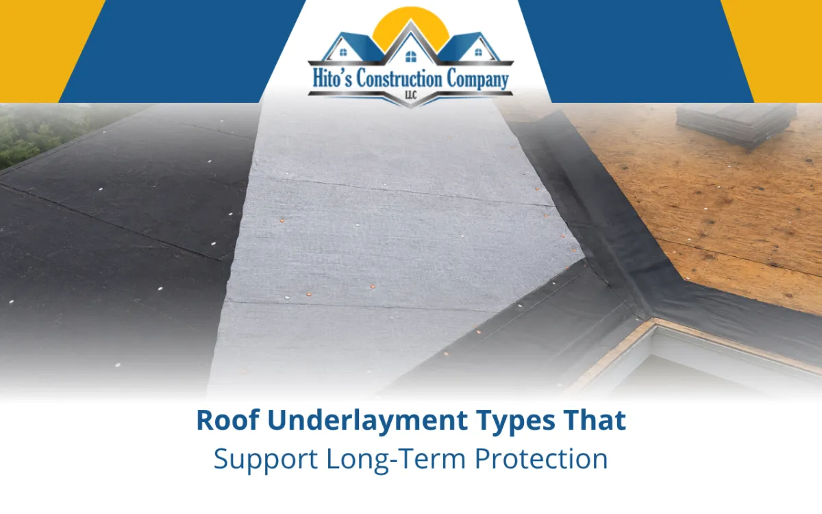 Roof underlayment types installed for better home protection