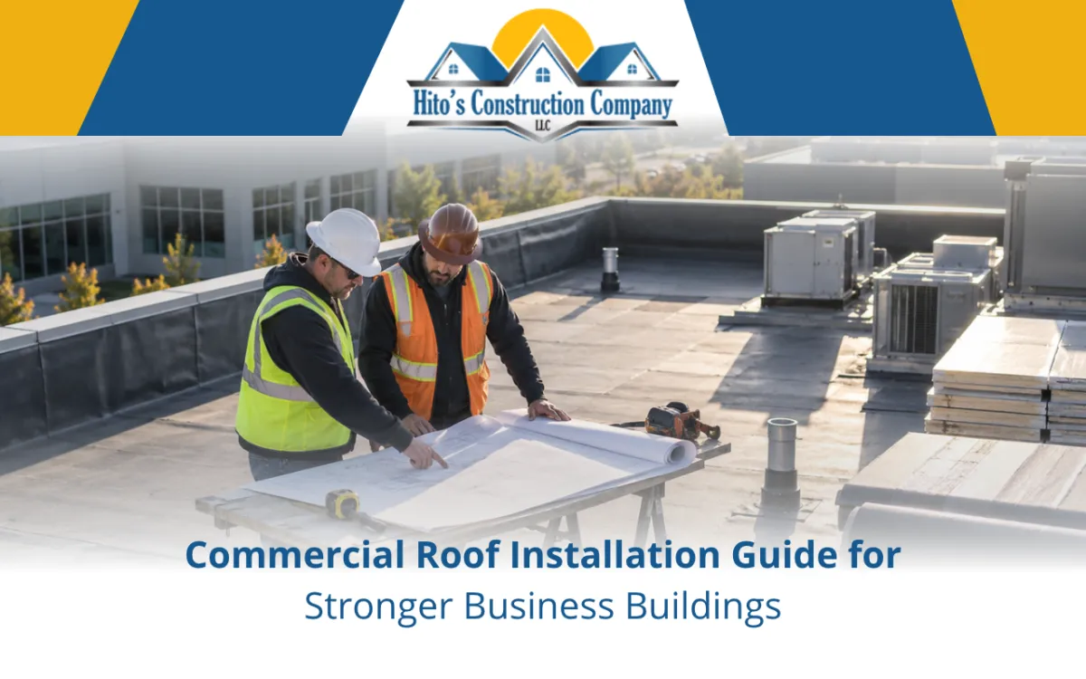 Commercial roof installation planning for a business property