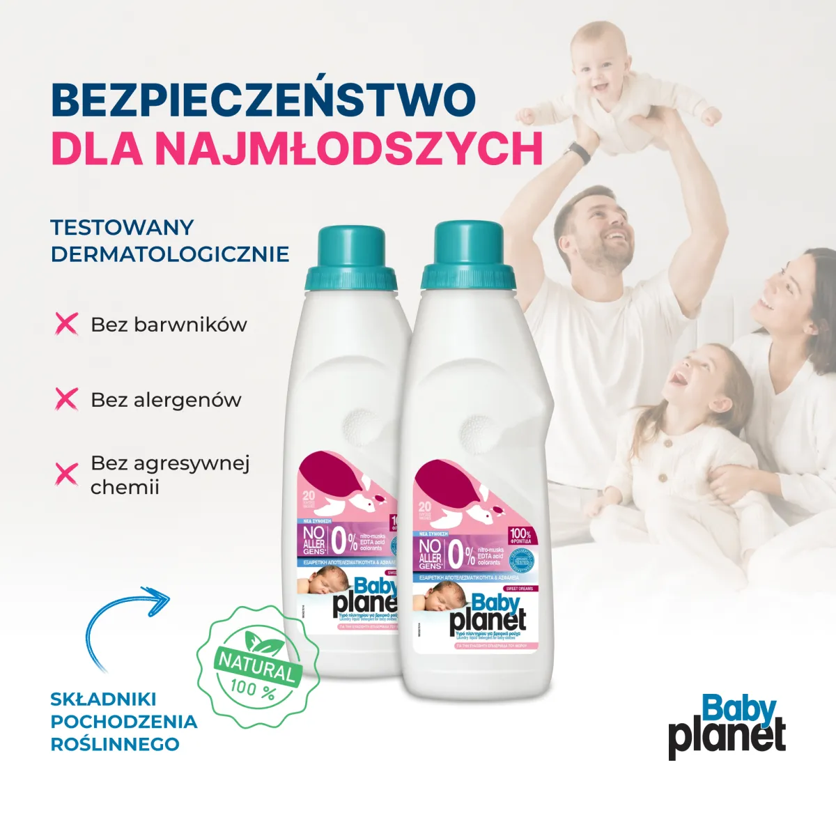 BABY PLANET HIPOALERGICZNY PŁYN DO PRANIA OD PIERWSZYCH DNI ŻYCIA SWEET DREAMS 1160ML – Image 6