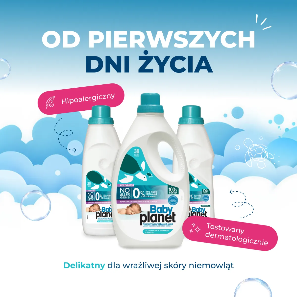 BABY PLANET HIPOALERGICZNY PŁYN DO PRANIA OD PIERWSZYCH DNI ŻYCIA BABY POWDER – Image 6