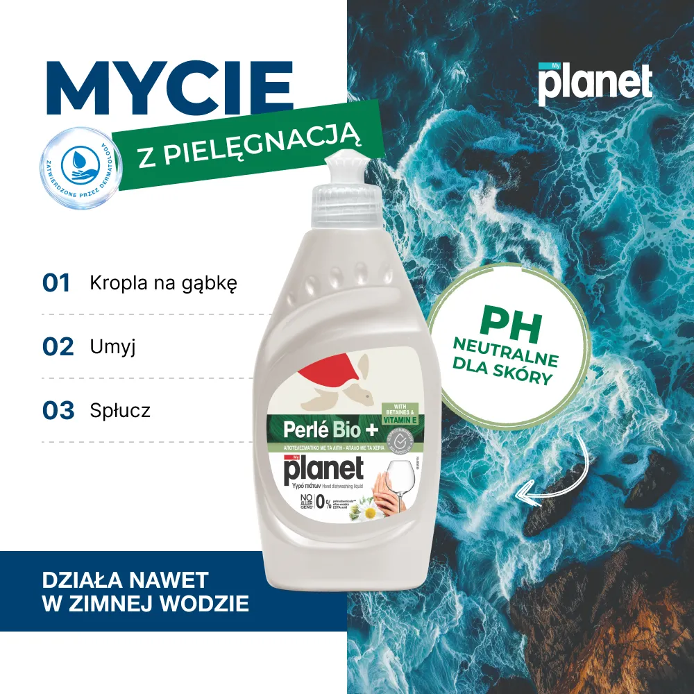 MY PLANET PŁYN DO MYCIA NACZYŃ DLA WRAŻLIWEJ SKÓRY PERLE BIO+ – Image 6