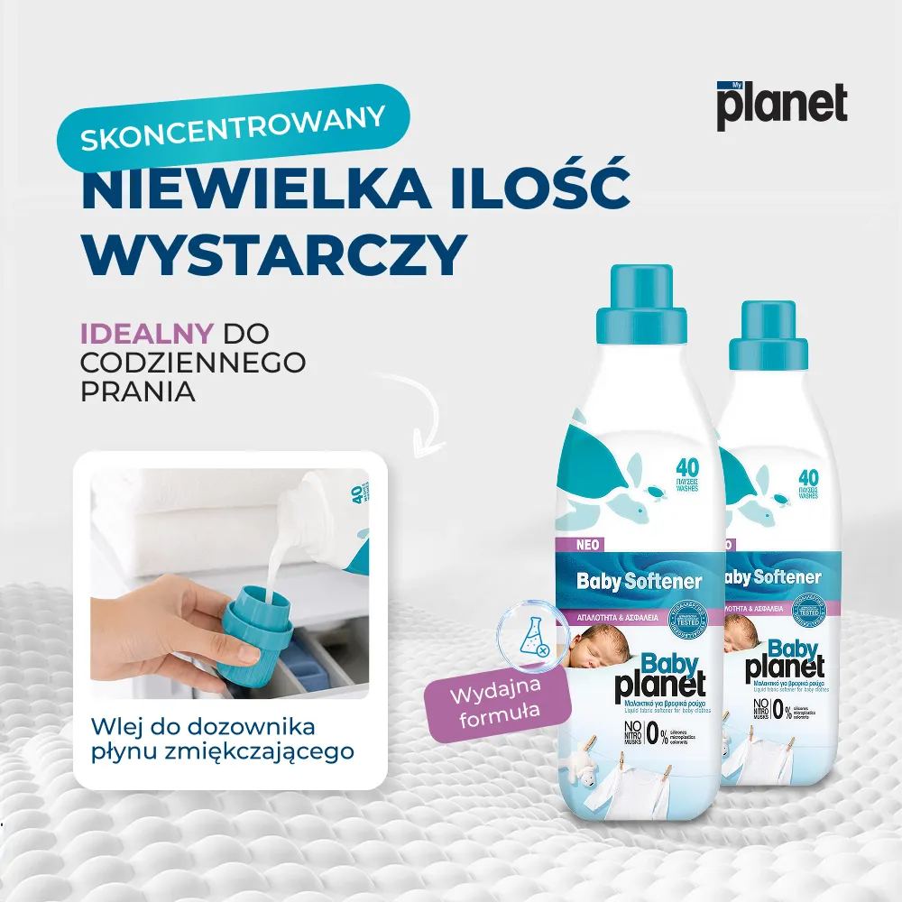 BABY PLANET HIPOALERGICZNY SKONCENTROWANY PŁYN DO PŁUKANIA UBRANEK OD PIERWSZYCH DNI ŻYCIA 900ML – Image 5